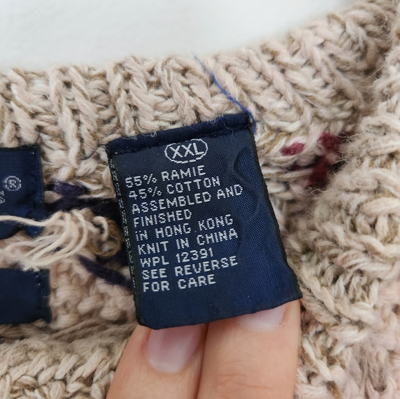 Northern Isles mens knitted by hand vintage sweater size XXL - Picture 3 of 5